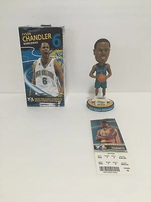 Tyson Chandler Bobblehead & Ticket New Orleans Hornets 2008 Collectors NBA - Image 1 of 4