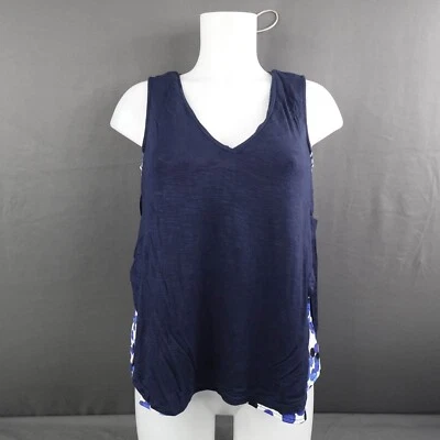 Camiseta sin mangas Deletta para mujer XS azul a lunares tejido preppy fluido retro Y2K Softgirl Foto 1 de 4