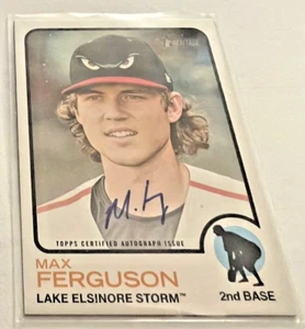 2022 Topps Heritage Minor League  Max Ferguson On Card Auto PADRES - Picture 1 of 1