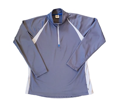 Alo Womens Large 1/4 Zip Gray Pull Over Gym Yoga Tennis Activewear Pickleball - Image 1 of 4
