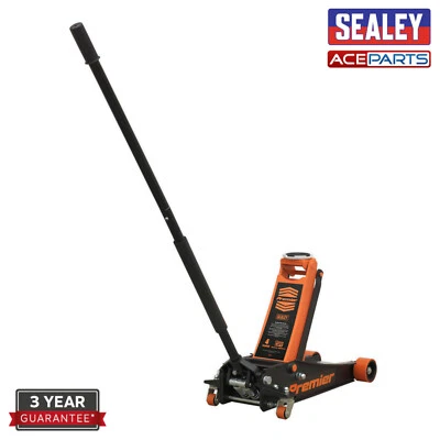 Sealey 4040AO Premier 4 Tonne Ton Orange Low Profile Trolley Jack Rocket Lift - Image 1 of 4