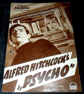 1960 Psycho ORIGINAL German program '60 Alfred Hitchcock Perkins 4 pages - Picture 1 of 1
