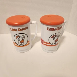 Little Caesars Tassen 1988 Vintage mit Deckel Neu / 2 vorhanden - Bild 1 von 7