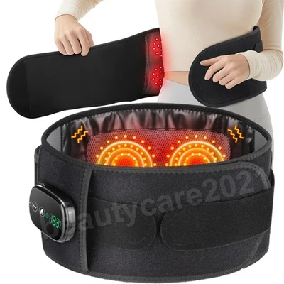 Electric Heated with Back Support Waist Vibration Red Light Therapy Massage Belt - Image 1 of 4