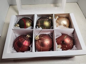 Set Of 6 DAGMARA  Round Ornament Hand Made In Poland Beautiful - Picture 1 of 14