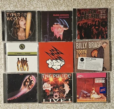 Лот из 9 компакт-дисков рок панк джаз инди, глубокий фиолетовый, Black Sabbath, полиция - Изображение 1 из 4