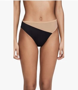 128 $ Norma Kamali Damen schwarz Schlange Netz Bikinihose Bademode Größe Medium - Bild 1 von 7