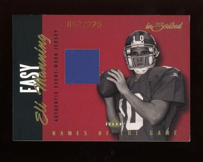 Parche Fleer Names of the Game 2004 en lámina de oro escrita Eli Manning novato/225 Foto 1 de 2