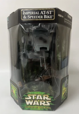 Hasbro Star Wars Power Of The Jedi Imperial AT-ST & Speeder Bike Brand New 32468 - Image 1 of 4