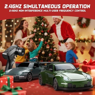 RC Drift Car 1:24 4WD Ferngesteuertes Fahrzeug mit LED-Leuchten 2,4 GHz 20 km/Wp - Bild 1 von 4