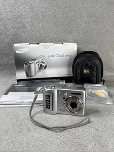 Samsung Digimax S500, 5.1 MP Digitalkamera silber, mit Box und Hülle getestet funktioniert - Bild 1 von 11