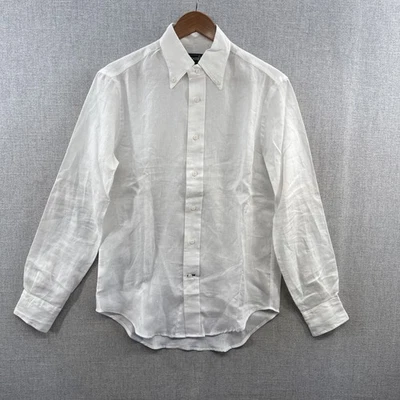 NEW Gitman Vintage Linen Shirt 14.5/33 Small White Long Sleeve Beach Oxford - Image 1 of 4