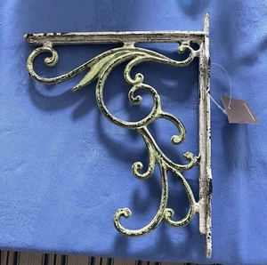 Set of 2 Vintage Cast Iron Anthropologie Shelf Brackets Never Used With Tags - Picture 1 of 4