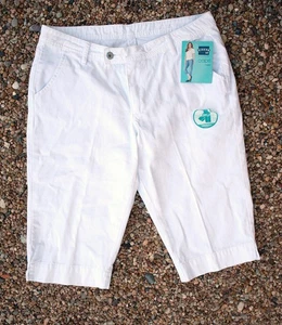 Pantalones cortos Lee Riders blancos capri para mujer talla 14M bermudas, nuevos con etiquetas - Imagen 1 de 5