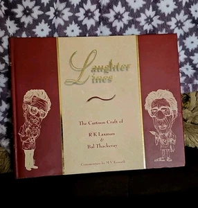 Laughter Lines The Cartoon Craft Of R K Laxman & Bal Thackeray Hardbound Book - Picture 1 of 8