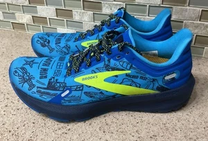 Brooks Womens Launch 9 1203731B458 Blue Boston Nautical Shoes Sneakers Size 8 - Picture 1 of 11