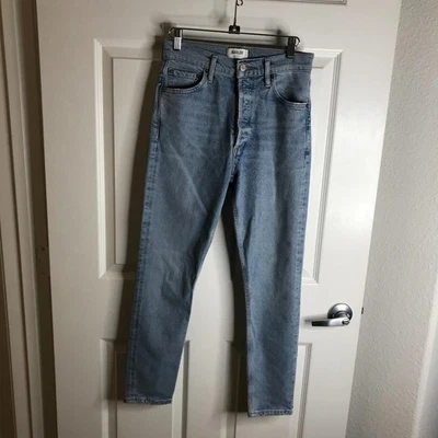 Pantalones de mezclilla para mujer Agolde NICO tiro alto ajustados azules ~ talla 26 Foto 1 de 4