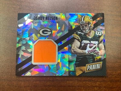 2015 Panini Game Used Pylon Jordy Nelson Green Bay Packers Cracked Ice Vs Fins - Image 1 of 3