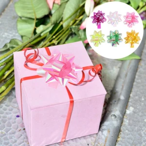  120 Pcs Ribbons and Stars Flowers Pull Bows for Christmas Gift Wrap - Picture 1 of 12