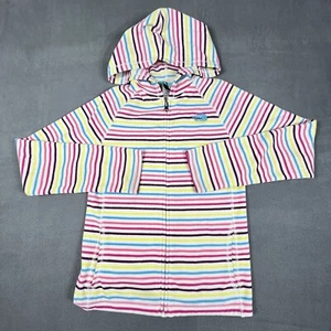 The North Face Hoodie Jacket Girls 14/16 Striped Full Zip Fleece Pockets Youth - Picture 1 of 16