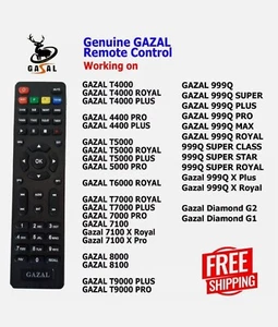 Gazal Receiver Fernbedienung original funktioniert an 4000, 7000, 7100, 8000, 9000 - Bild 1 von 1