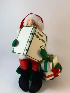 Vintage Annalee '89 Mobilitee Santa Checking His Good Boys & Girls List - Picture 1 of 1