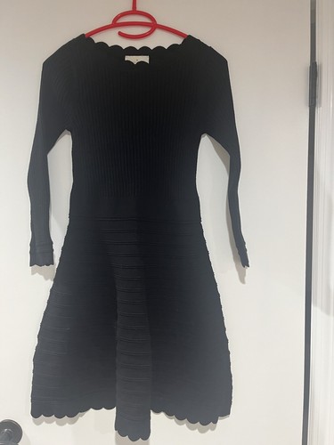 Abito Kate Spade New York Lucy’s nero con orlo smerlato taglia XS