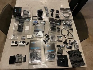 🚀 2 x GoPro Hero4 Silver Action Cameras + MASSIVE Accessories Bundle! 🚀 - Picture 1 of 16