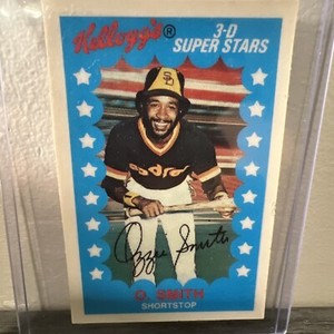 1982 Kellogg's 3-D Super Stars Ozzie Smith #6 San Diego Paders HOFer