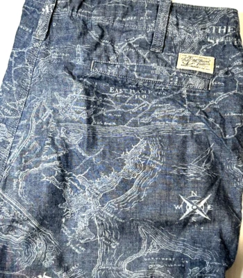 Мужские шорты Polo Ralph Lauren синие размер 32 Naval Tailors Chino MCH Marine AOP - Изображение 1 из 4