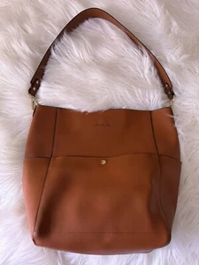 Bostanten Lotty Brown Large Leather Hobo Bag Shoulder w Storage Bag Purse CLEAN! - Picture 1 of 9