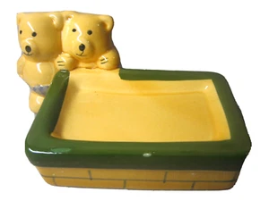 Hand made little bear shaped soap dish - Picture 1 of 7