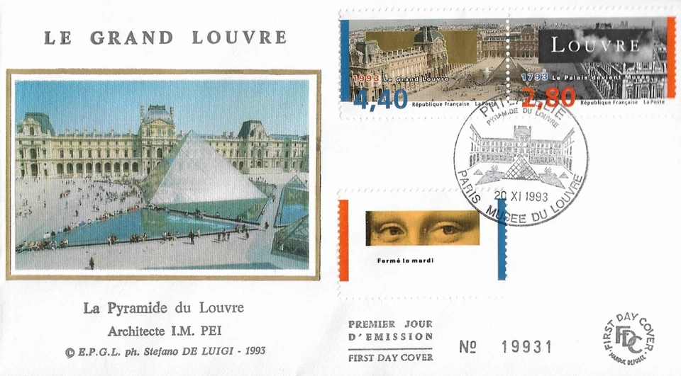 FRANCE 1993 - YT 2851/52 - BICENTENAIRE DE LA CREATION DU MUSEE DU LOUVRE - Photo 1/1