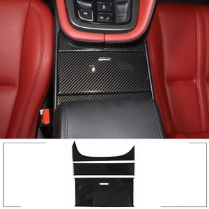 Fit For 2013-2024 Jaguar F-TYPE Center Console Cup Holder Cover Carbon Sticker - Picture 1 of 16