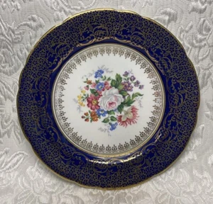 Royal Stafford EMPRESS Blue 8.25” Salad Plate - Picture 1 of 8