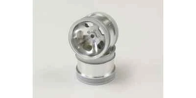 KYOSHO LEGENDARY SERIES, BEETLE, REAR SATIN CHROME WHEELS (2) SCH004SCB - Image 1 of 3