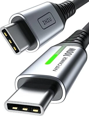 INIU USB C Kabel, 100W [2m] 5A PD QC 4.0 Schnellladekabel USB C auf USB C Kabel - Bild 1 von 4