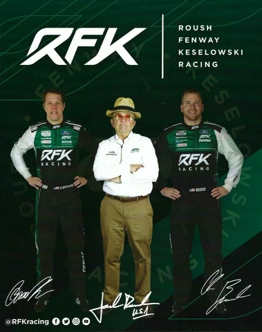 2022 BRAD KESELOWSKI C.BEUSCHER J.ROUSH "RFK TEAM CARD" NASCAR CUP POSTCARD Cover