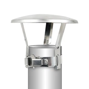 Chimney Pot Rain Cap Roof Cowl stainless steel Top Hat Flue from 2,5 to 10inch - Picture 1 of 16