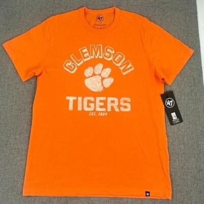 NOVO! Camisa 47 marca Clemson Tigers 1889 laranja grande algodão logotipo pata US$ 35 - Imagem 1 de 4