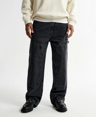 Pantalones de mezclilla Abercrombie Fitch gris claro talla 32 x 32 nuevos con etiquetas Foto 1 de 4