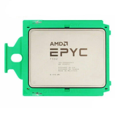 AMD EPYC 7302 16 CORE PROCESSOR  3GHZ 128MB 155W SP3 CPU 100-000000043 2ND GEN - Image 1 of 2