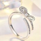 2.00Ct round Cut Simulated Diamond Bow Tie Engagement Ring 14K White Gold Plated