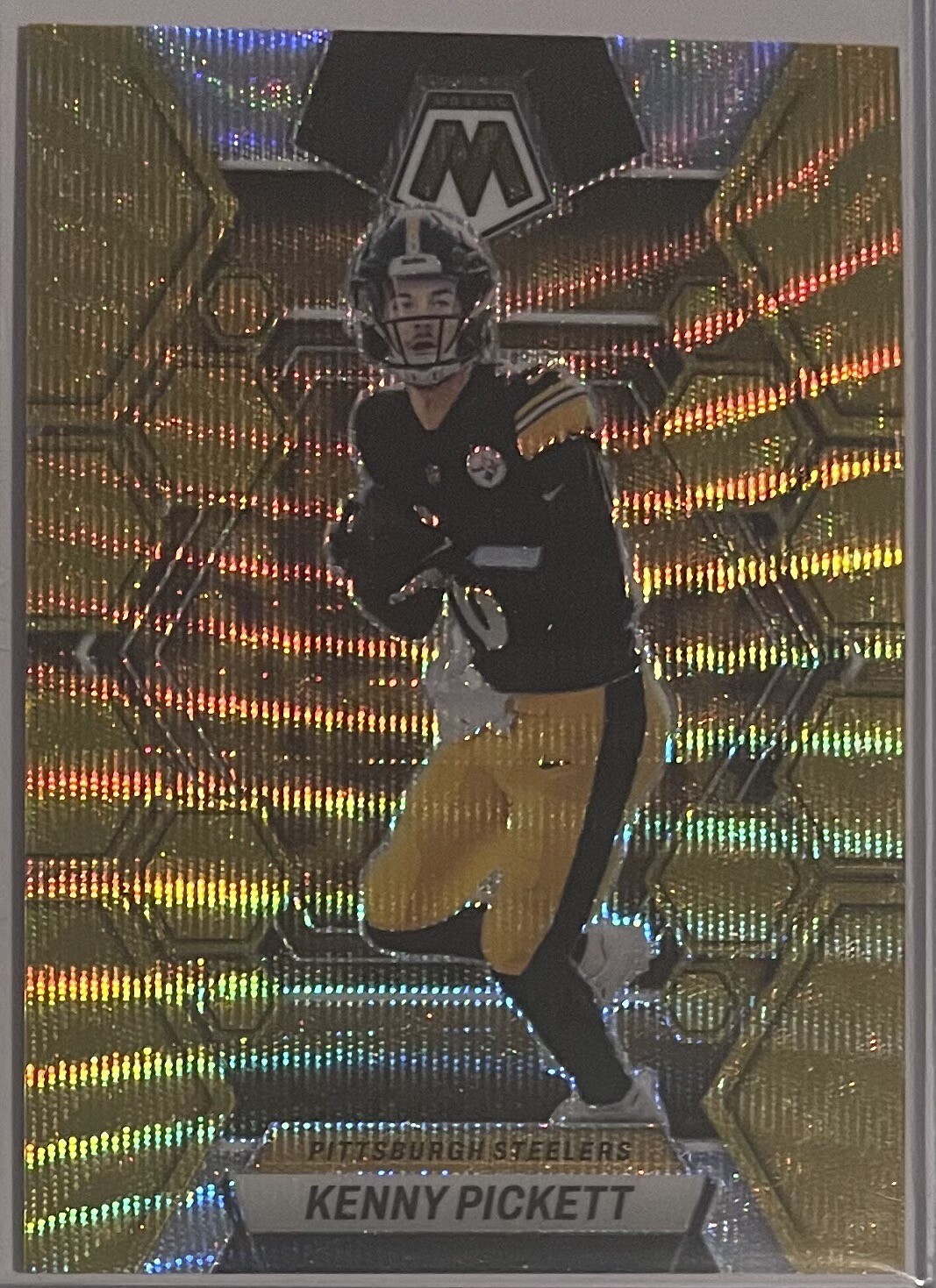 2023 Mosaic T-Mall Kenny Pickett Gold Wave SSP #6/17 Pittsburgh Steelers #201