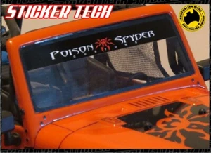 POISON SPYDER 1:10 RC WINDSCREEN WINSHIELD BANNER STICKER DECAL TO SUIT JEEP JK - Picture 1 of 3
