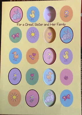 Tarjeta de felicitación para una gran hermana y su familia, feliz Pascua Foto 1 de 2