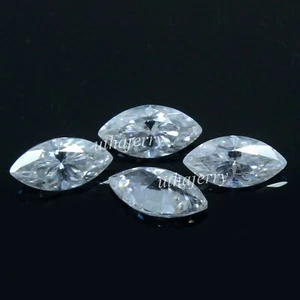 Natürliche D Farbe VVS1 Exzellenter Schliff 2,5 x 4,5 mm Marquise Form weißer Diamant 4 Stück - Bild 1 von 5