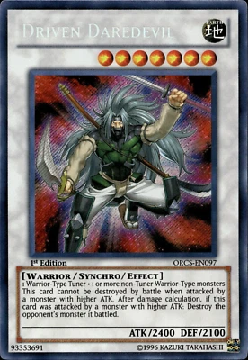 Driven Daredevil - Secret Rare 1st Edition ORCS-EN097 - LP - YuGiOh - Image 1 of 2