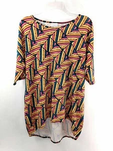 LulaRoe Damen SM mehrfarbig U-Ausschnitt 3/4 Ärmel Aztekenmuster Freizeitshirt - Bild 1 von 3