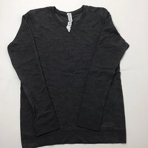 Lululemon Swiftly Breathe Damen Langarmshirt Gr. 4 belüftet Camouflage schwarz grau - Bild 1 von 8